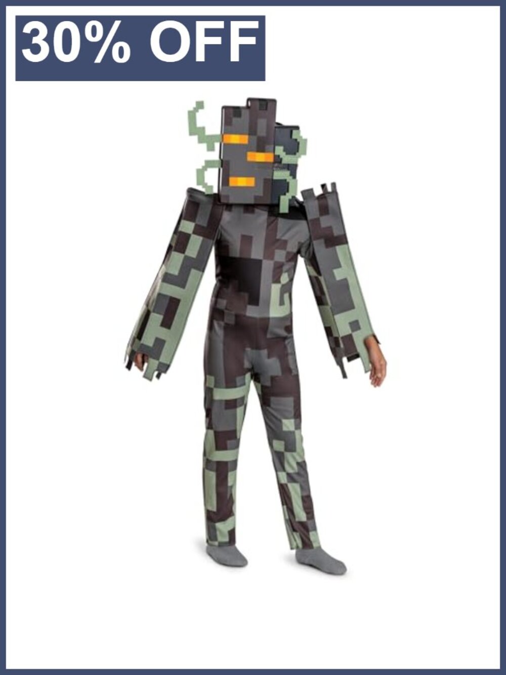 Minecraft Creaking Kids Halloween Costume Jumpsuit with Headpiece